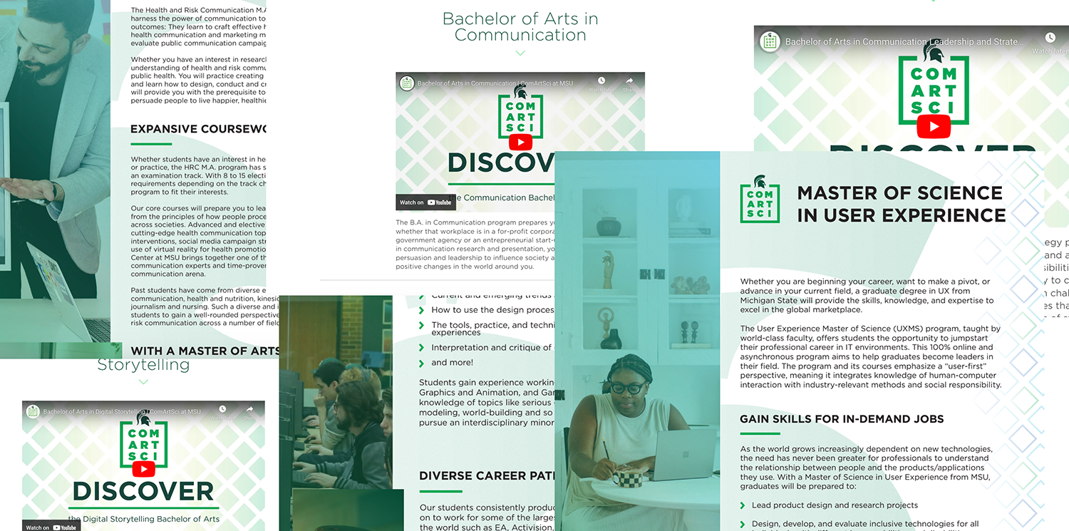 College programs branding montage