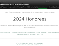 MSU ComArtSci The Celebration Current Honorees