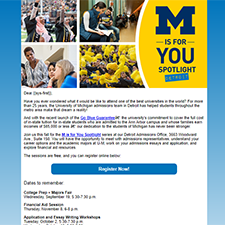 University of Michigan M is for U Evite